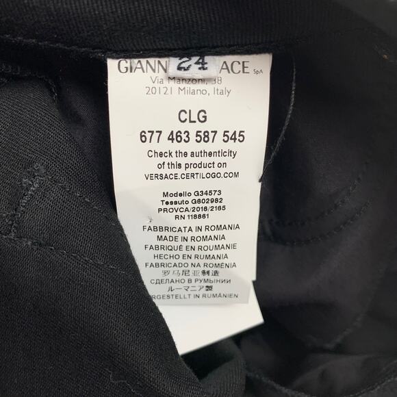 VERSACE COLLECTION Size 24 Black Cotton Blend Studded Skinny Jeans - Picture 7 of 7